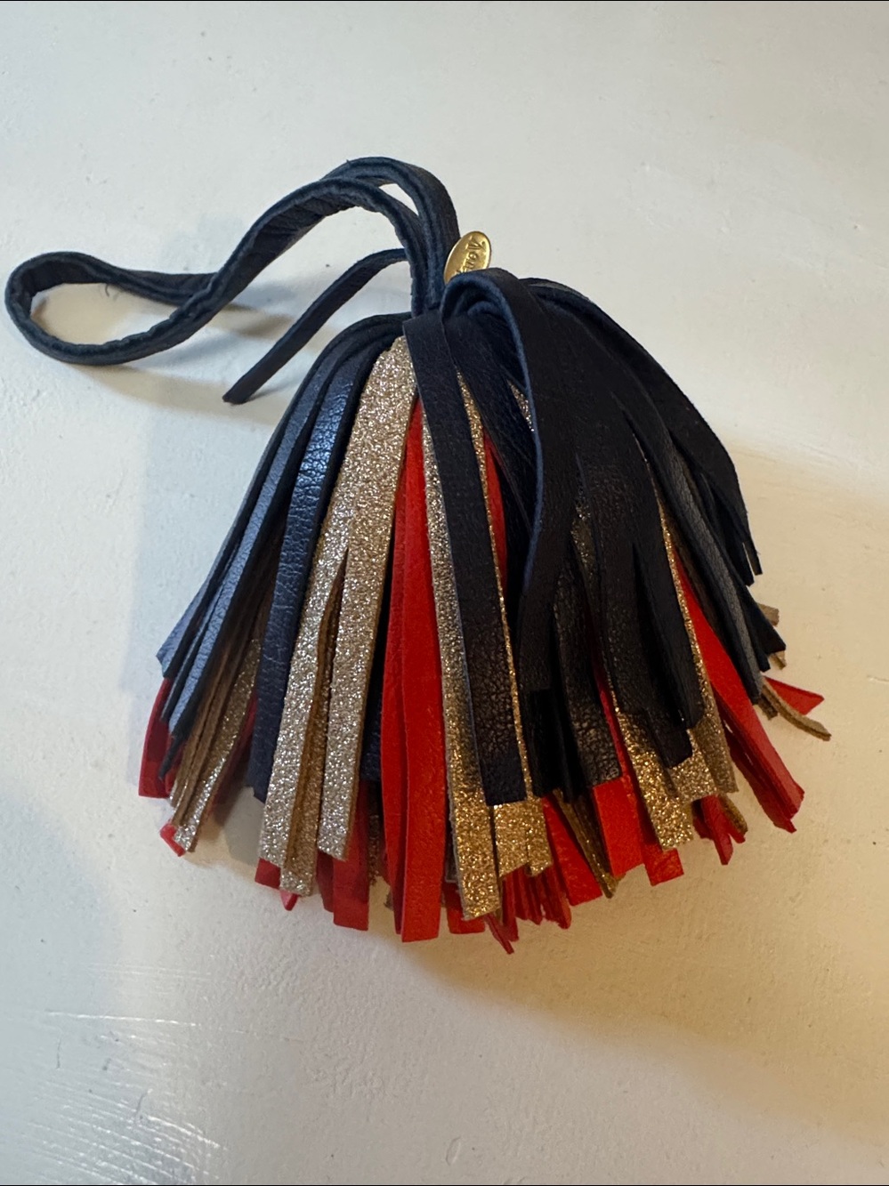 Clare V. Genuine leather tricolor tassel. So much fun!! Add to your bag!